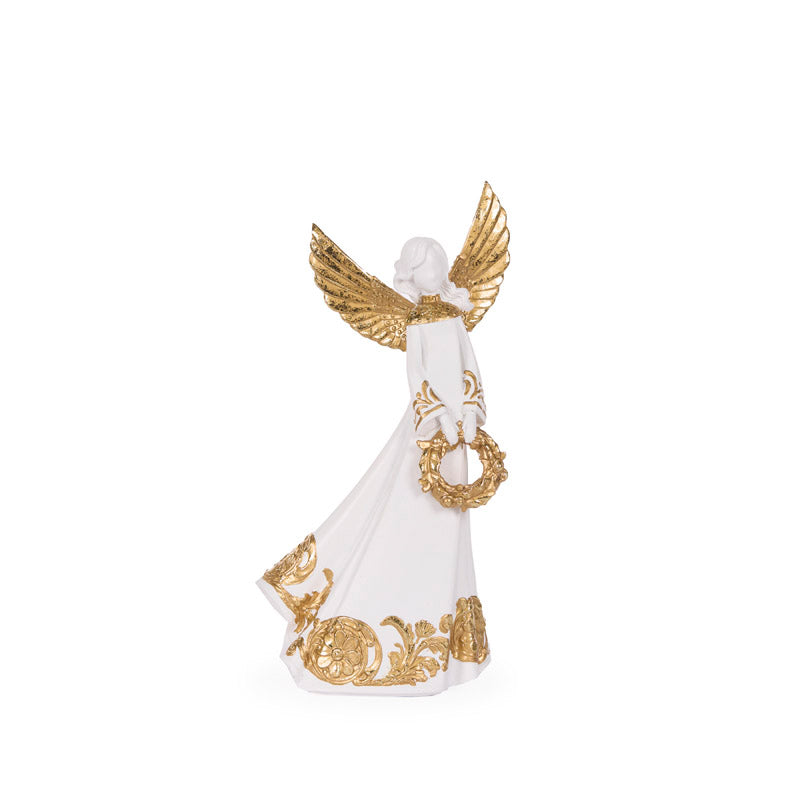Embellished Angel With Wreath FCA015