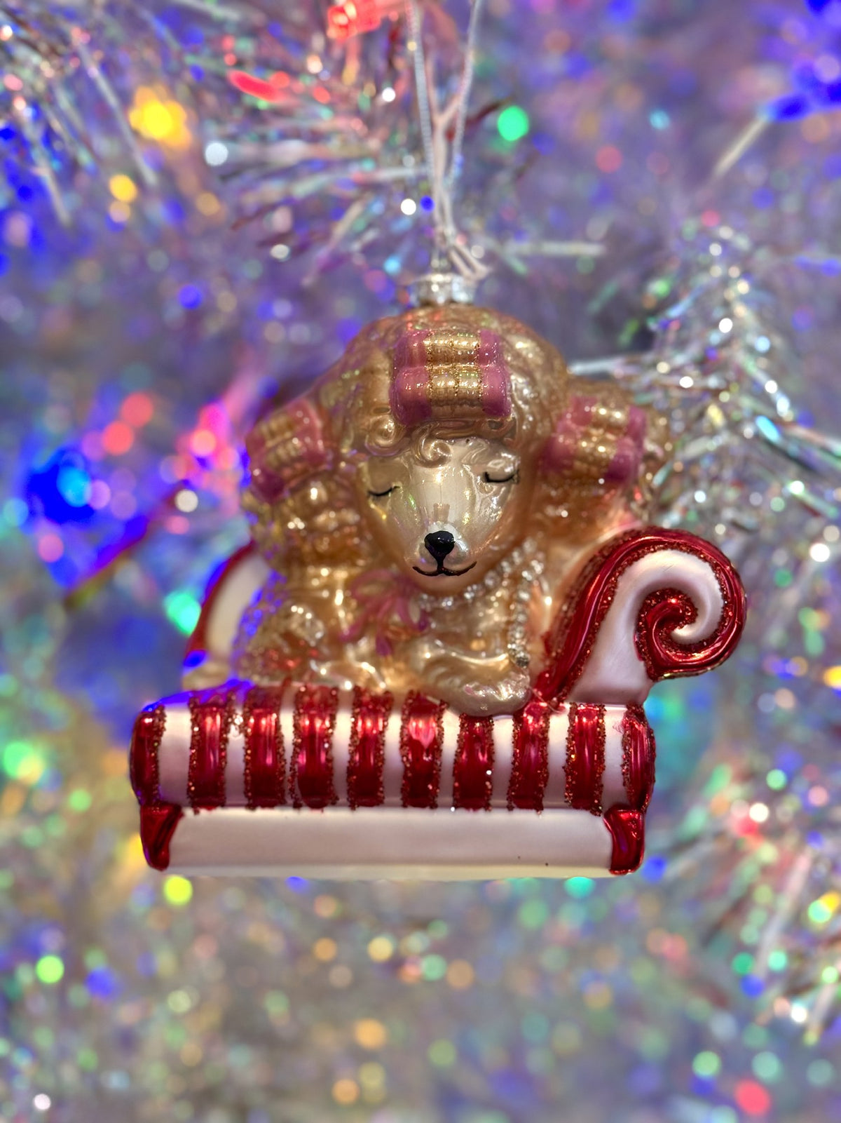 RELAXING ROLLER POODLE ORNAMENT fca289