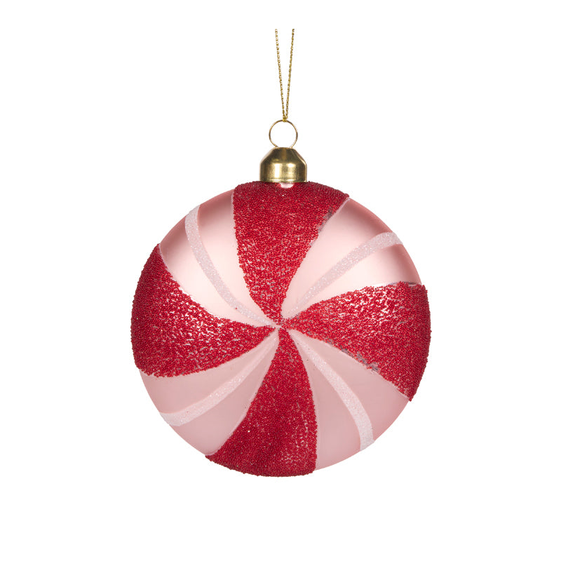 Pink And Red Candy Swirl Ornament FCI190