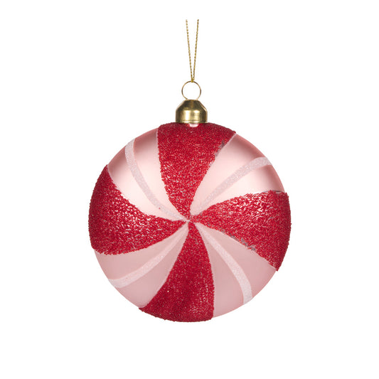 Pink And Red Candy Swirl Ornament FCI190