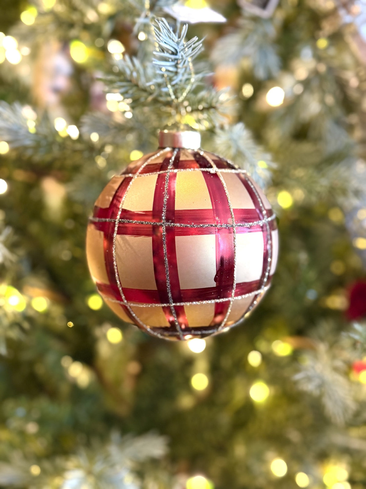 TARTAN BOW BAUBLE FCI429
