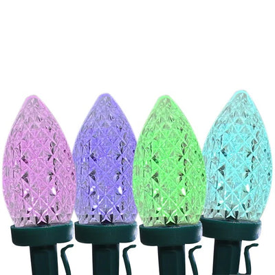 C9 PINECONE 50 LED'S CONNECTABLE STRING LIGHTS - CANDY COLOURS