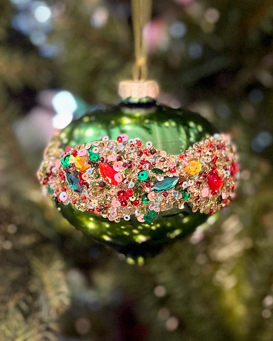 GREEN GEMS ONION HANGING ORNAMENT RAM153
