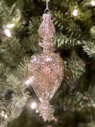 SILVER MERCURY FINIAL HANGING ORNAMENT RAM505