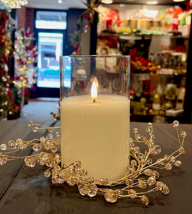 GOLD JEWELLED CANDLE RING RCT203