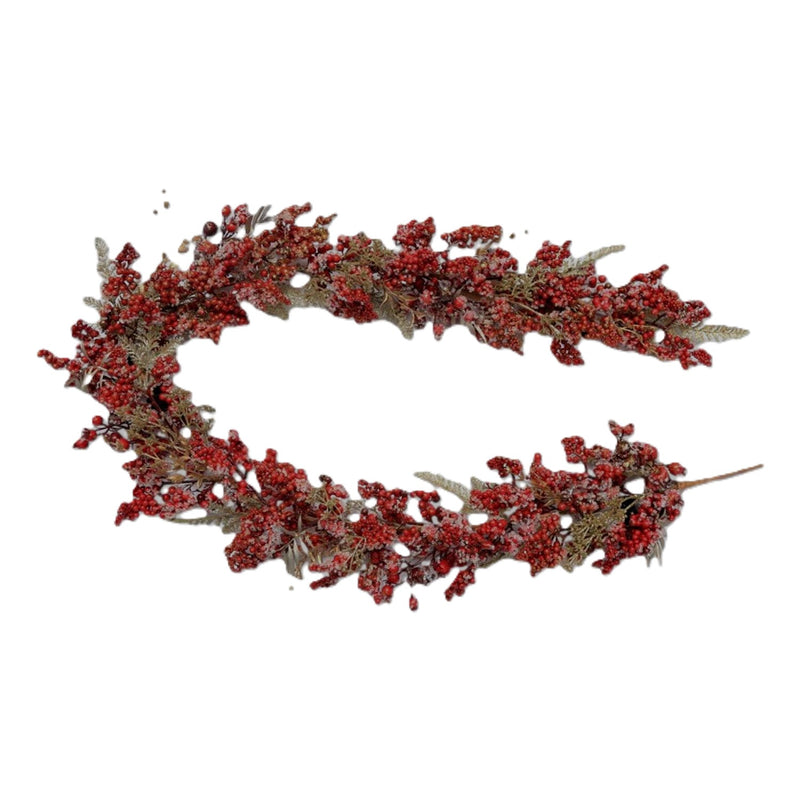 RUSTIC RED BERRY AND GOLD GARLAND REA046