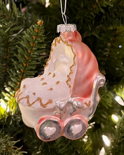 PINK PRAM HANGING ORNAMENT RCL021