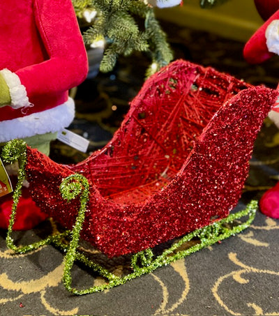 RED GREEN GLITTER SLEIGH RMX519