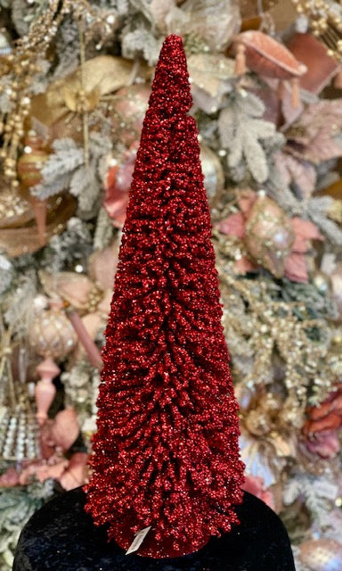 60CM RED GLITTER BRUSH TREE RMX534