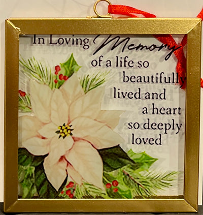 IN LOVING MEMORY HANGING ORNAMENT RNT608