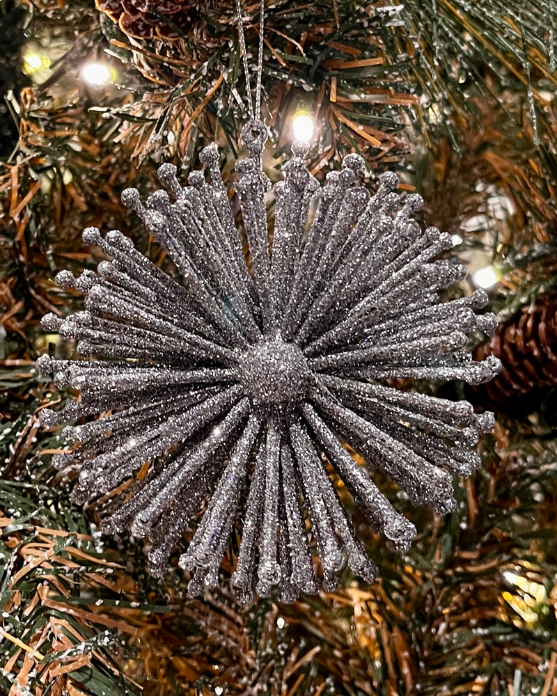 SILVER FIREWORK HANGING ORNAMENT RR010