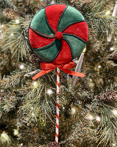 17CM RED GREEN SWIRL LOLLYPOP RRU211