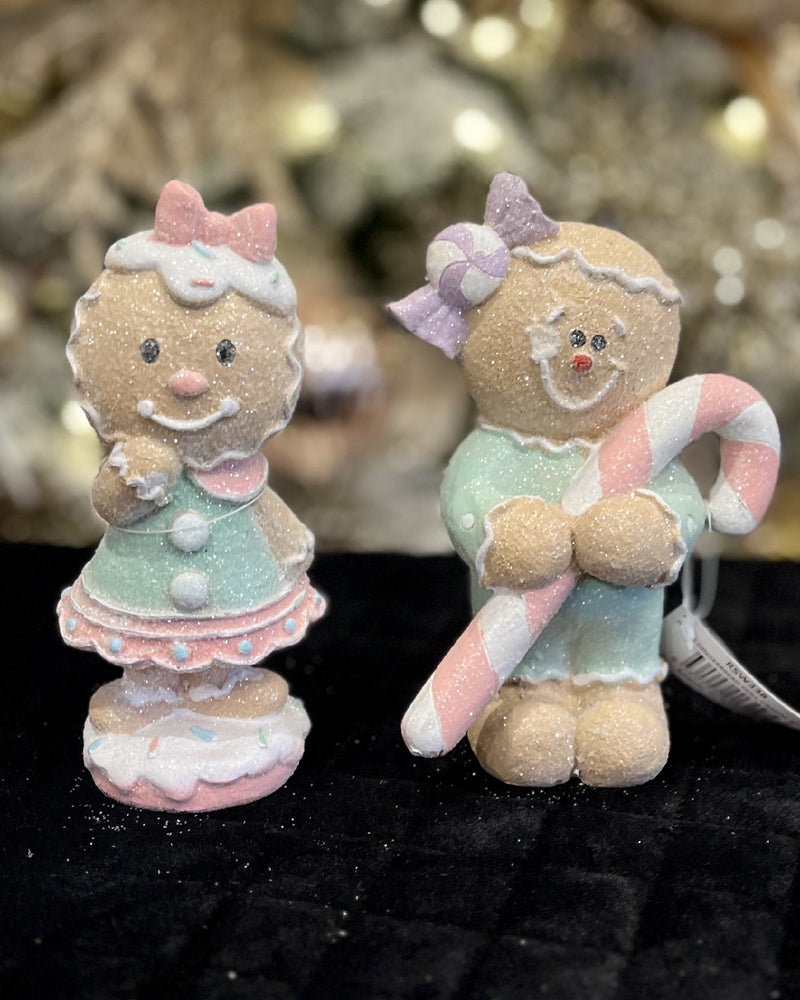 PASTEL GINGERBREAD DOLL WITH CANDYCANE RSW338