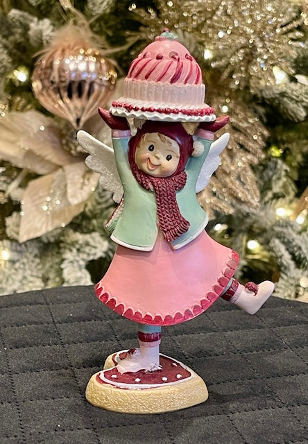 PINK DANCING ANGEL HOLDING CAKE RTM605