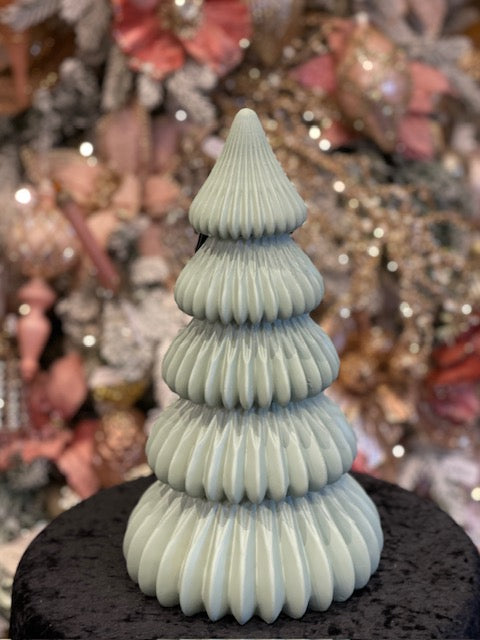 LIGHT SAGE GREEN RIBBED CHRISMTAS TREE RTM621