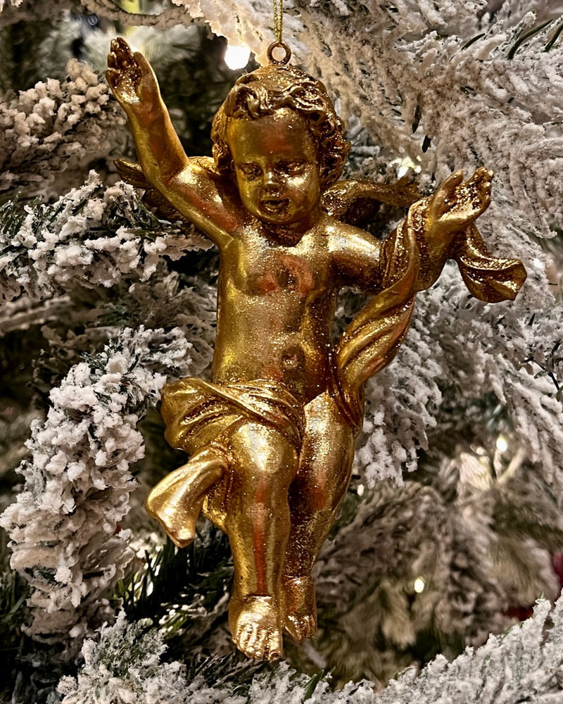 GOLD CHERUB HANGING C RTM715