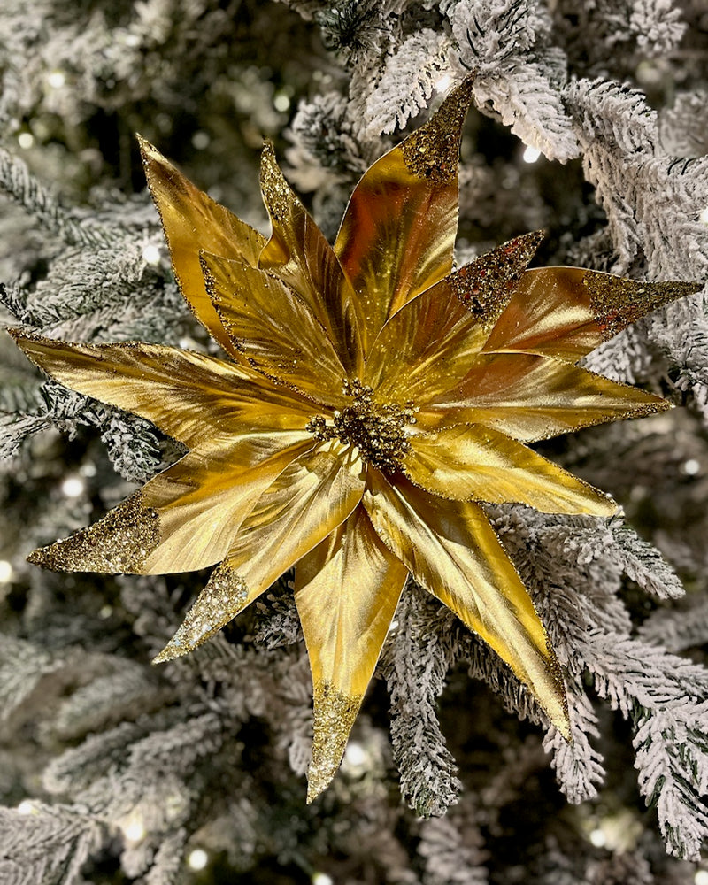 METALLIC GOLD POINSETTIA RXD222