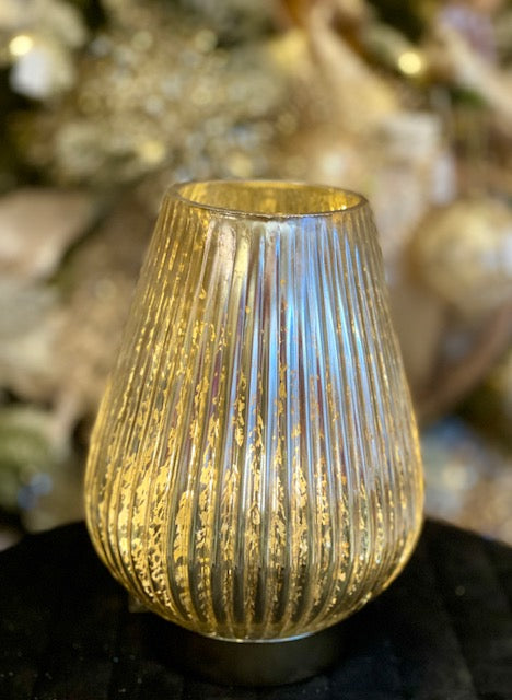 SILVER GLASS LIGHT UP VASE RYK240