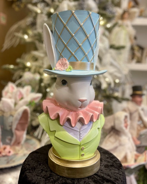 PASTEL MAD HATTER BUNNY BUST QTT033