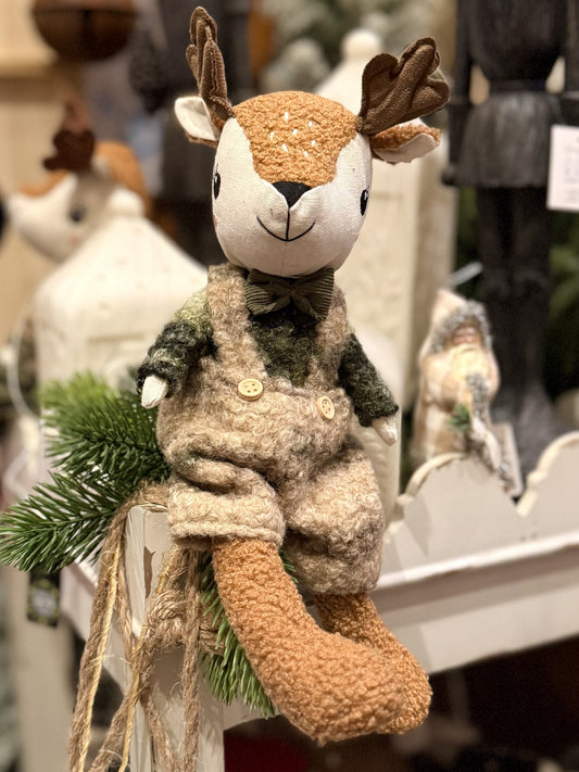 Vincent Sitting Overall Deer Plush 36cm XM1524