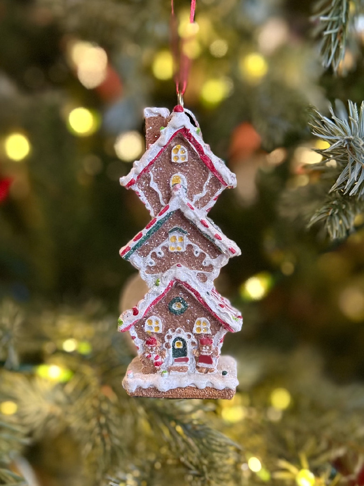 Iced G'bread House Orn Poly 10.5cm XM1551