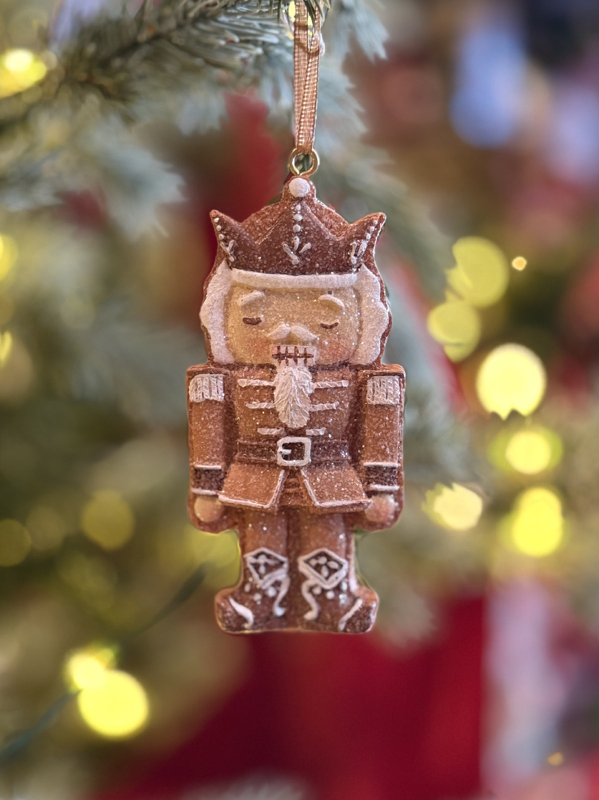 Iced Gingerbread Nutcracker Ornament 10cm XM1554