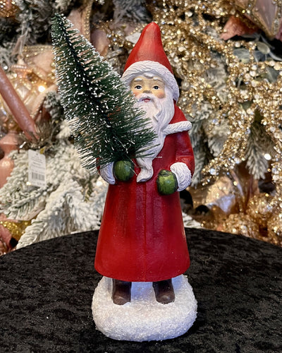 VINTAGE SANTA WITH BRISTLE TREE DR0197