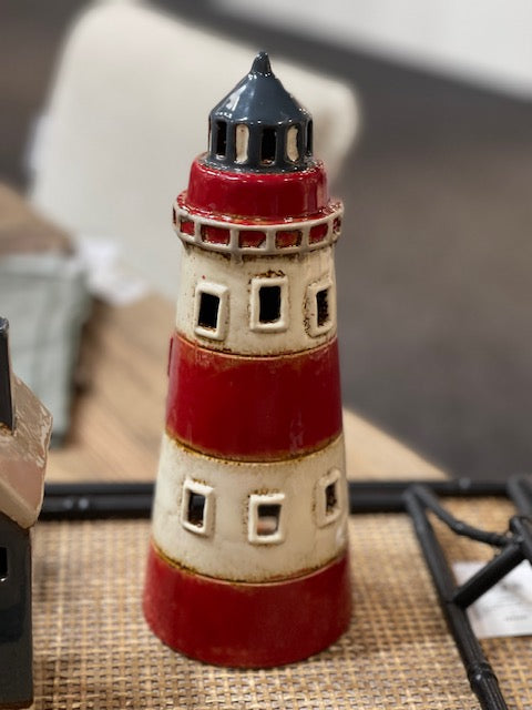SAINT MALO SEASIDE VILLAGE LIGHTHOUSE TEALIGHT YA0081