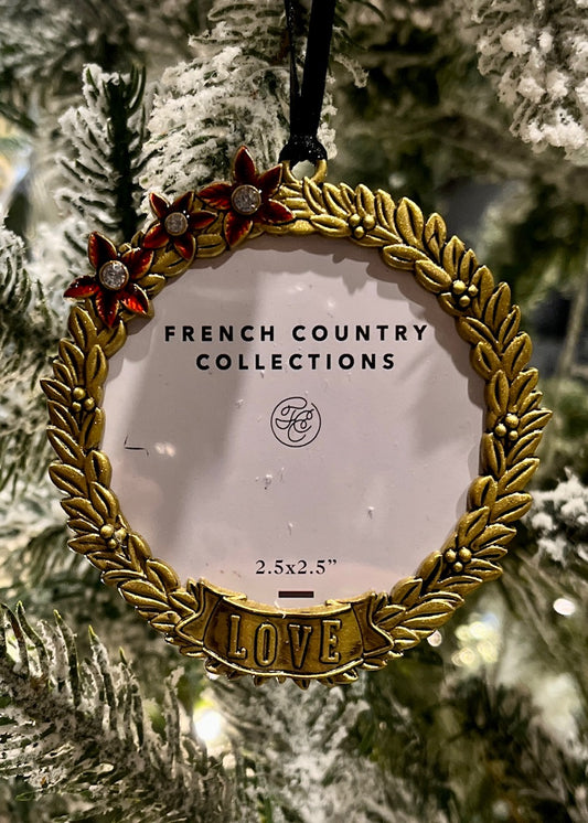 GOLD HANGING ROUND LOVE FRAME BH0003