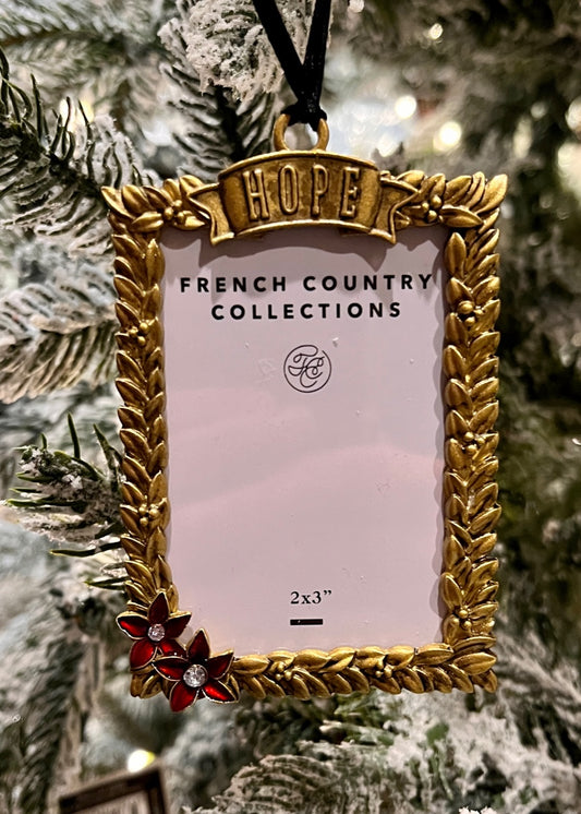 GOLD HANGING RECTANGLE HOPE FRAME BH0004