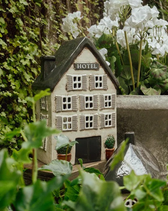STONEWARE TEALIGHT HOUSE - THE VILLAGE HOTEL YA 0089