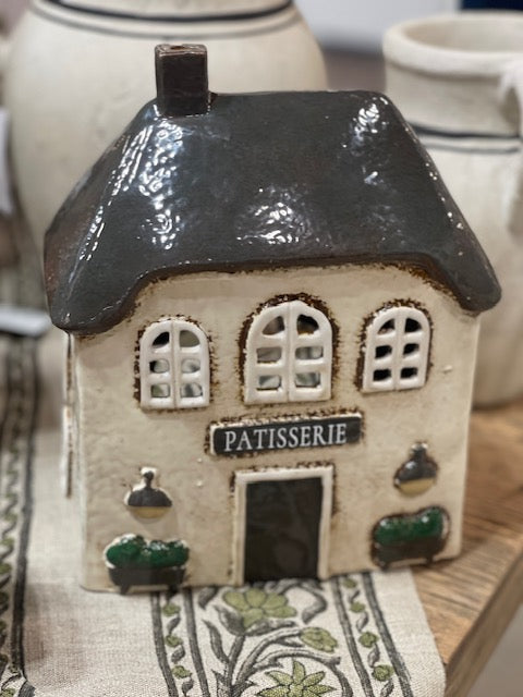 STONEWARE VILLAGE TEALIGHT HOUSE - THE VILLAGE PATISSERIE YA0090