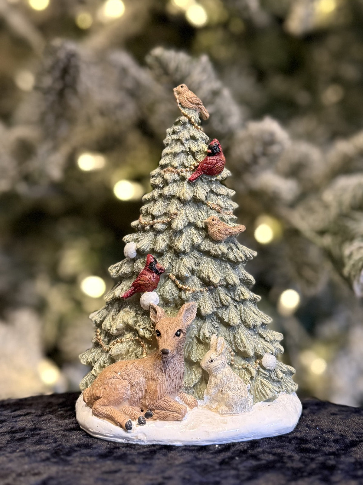 Festive Tree with Deer and Birds YG0003
