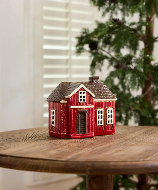 STONEWARE VILLAGE TEALIGHT HOUSE - Nordgard Woodland Cottage YA0099