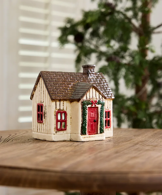 STONEWARE VILLAGE TEALIGHT HOUSE - Nordgard Garland Cottage YA0100