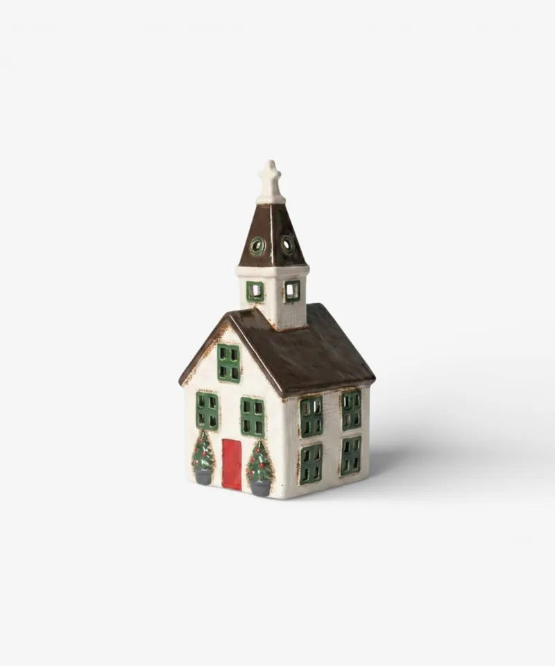 STONEWARE VILLAGE TEALIGHT HOUSE - Nordgard Village Church YA0103