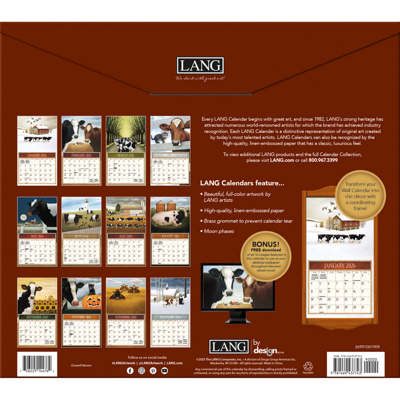 LANG CALENDAR 2026 - COWS COWS COWS