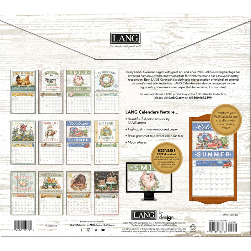 LANG CALENDAR 2026 - FARMHOUSE