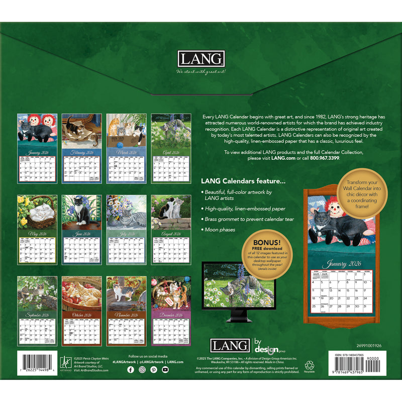 LANG CALENDAR 2026 - LOVE OF CATS
