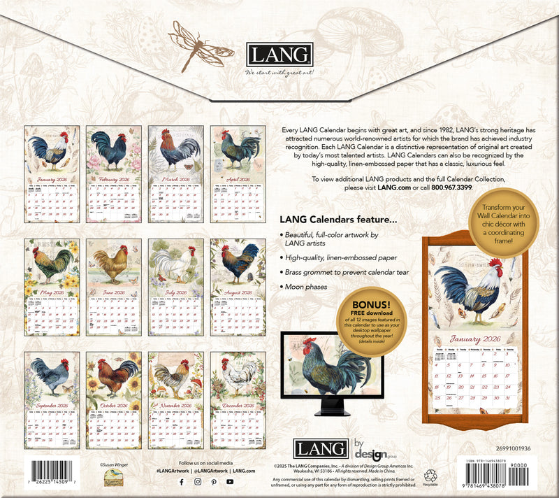 LANG CALENDAR 2026 - PROUD ROOSTER