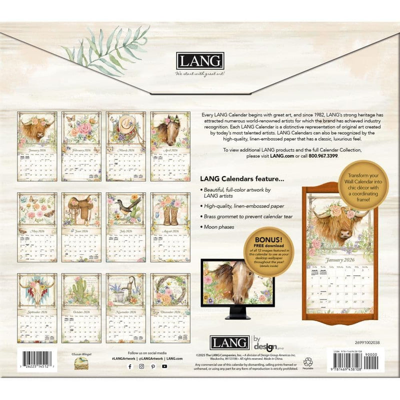 LANG CALENDAR 2026 - ROSEWOOD RANCH 
