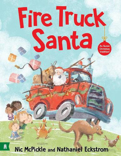 FIRETRUCK SANTA HARD COVER BOOK