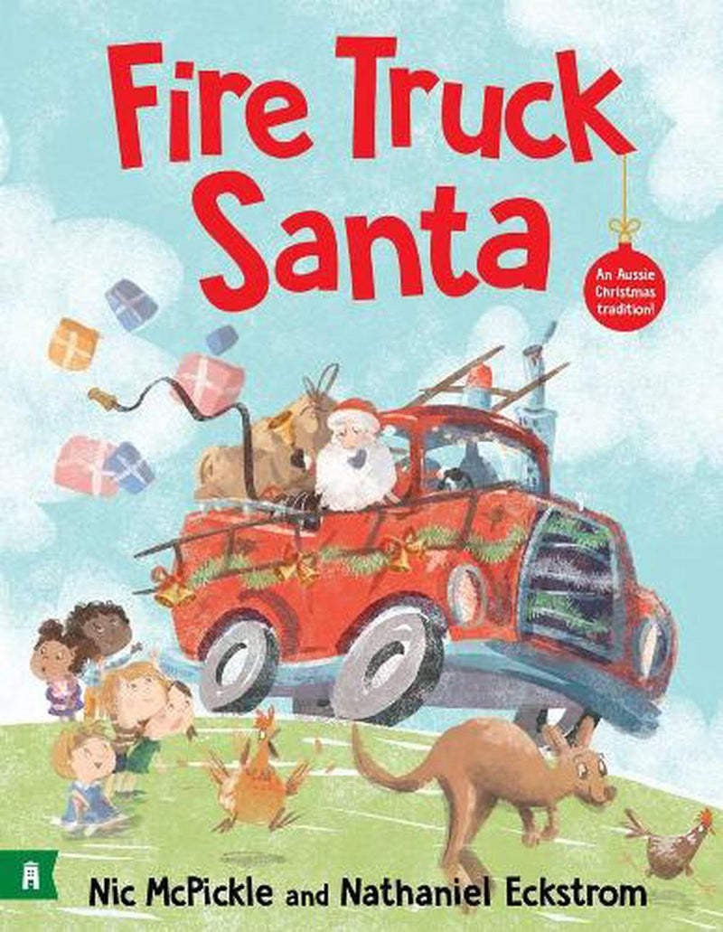 FIRETRUCK SANTA HARD COVER BOOK