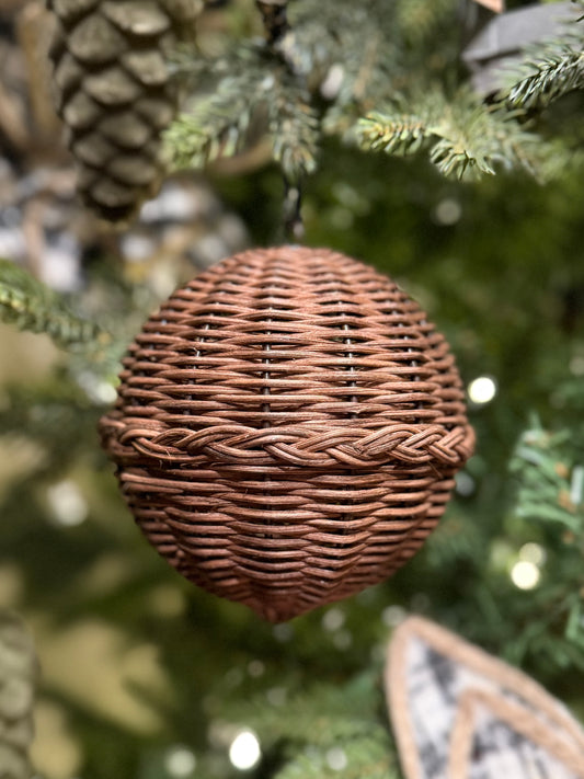 Rattan Bauble Large Chocolate Brown PPX261885