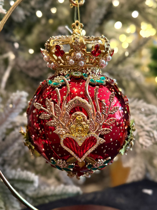 MARK ROBERTS - Red Crown Jewels Ornament 36-61414