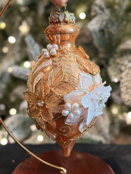 MARK ROBERTS - Gold Kings Jewel Fancy Finial Ornament 36-61502