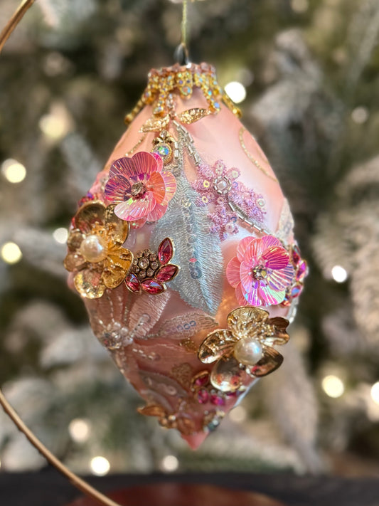 MARK ROBERTS - Pink Kings Jewel Finial Ornament 36-61498