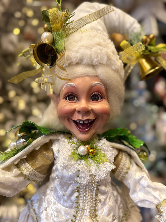 MARK ROBERTS - Medium Snow Belle Elf on Base 51-64108