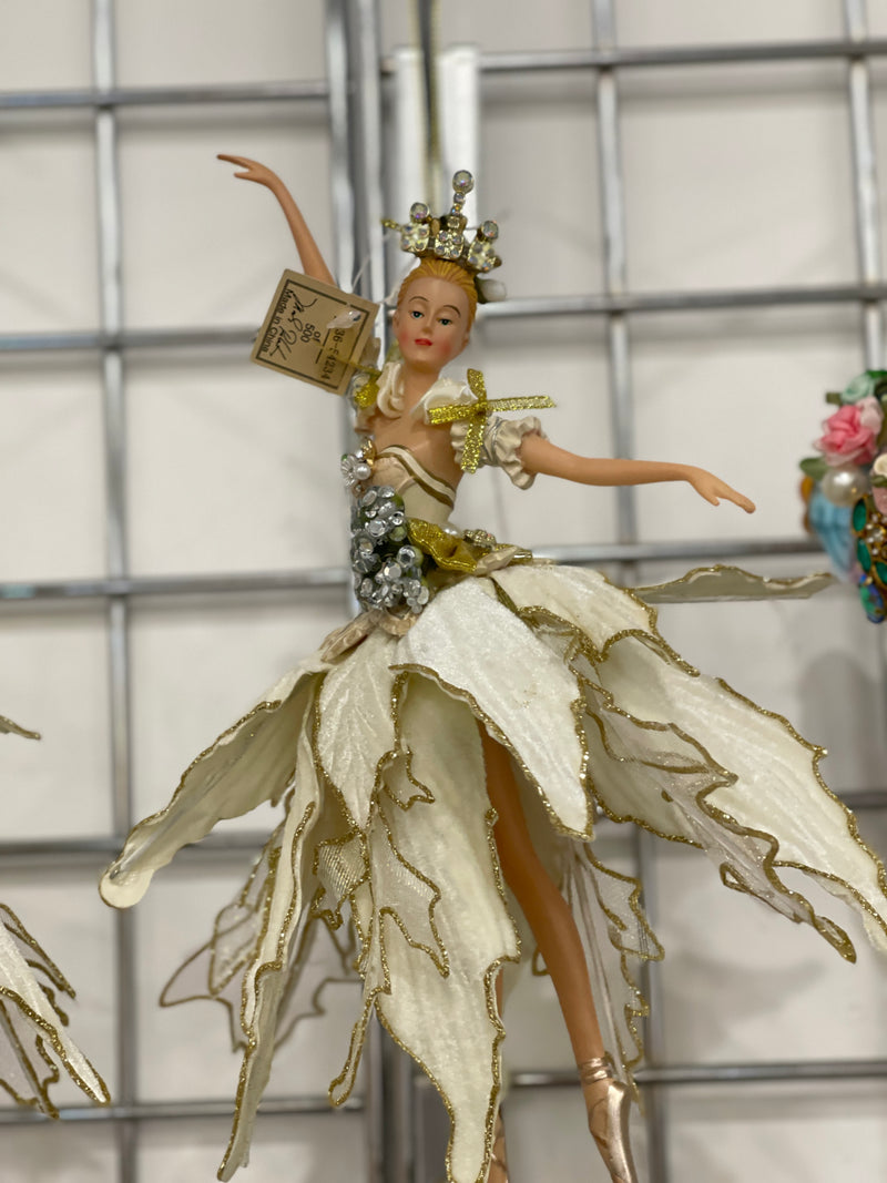 MARK ROBERTS IVORY BALLERINA ARMS DOWN ORNAMENTS 36-54234