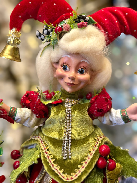 MARK ROBERTS - Small Holly Belle Elf on Base 51-64102